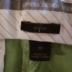 Express Pants - Express "Editor" Green Falre Trouser Pants Express Pants - Express "Editor" Green Falre Trouser Pants